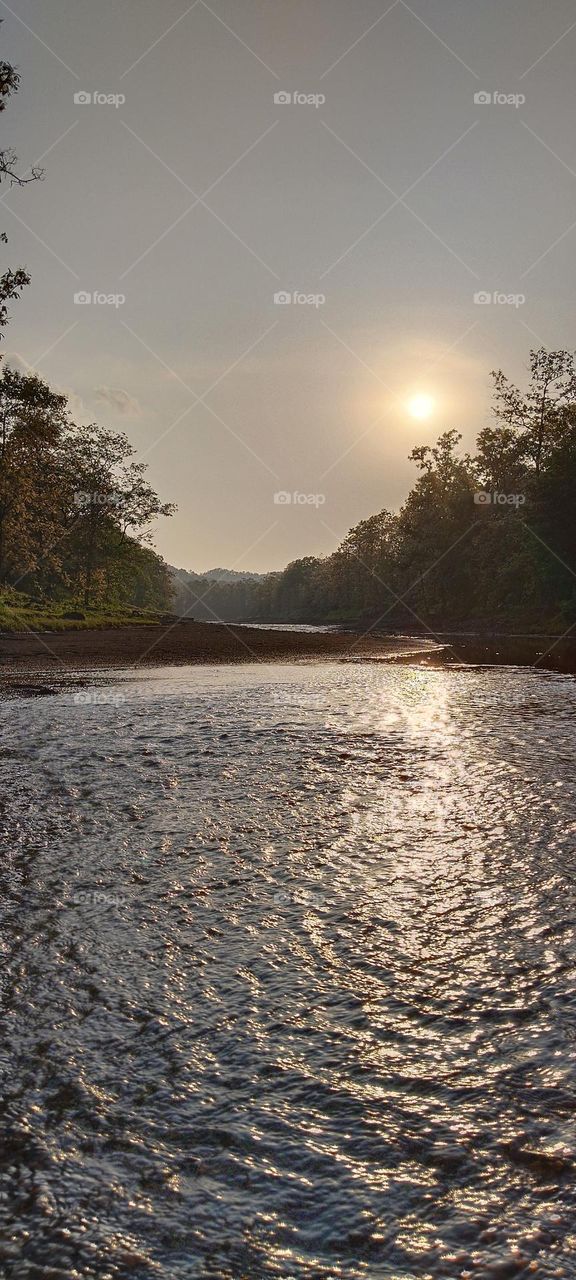 natural river and sky