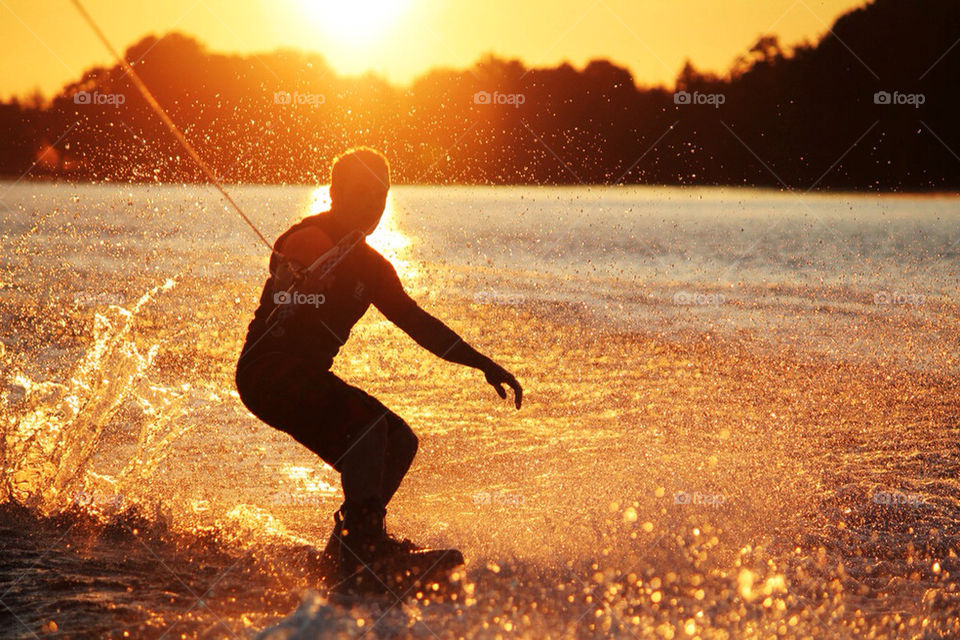 summer sunset water lake by istvan.jakob