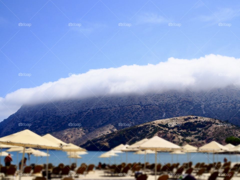 Clouds over the top in kreta