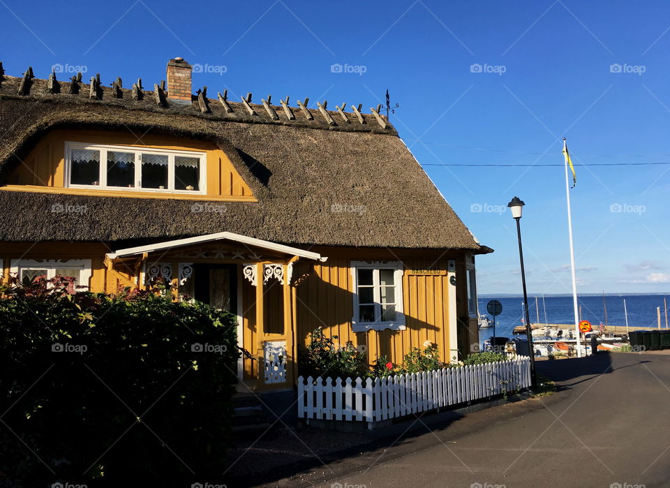 House by the harbor in Arild, Skåne Sweden.