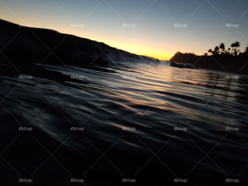 sunset wave