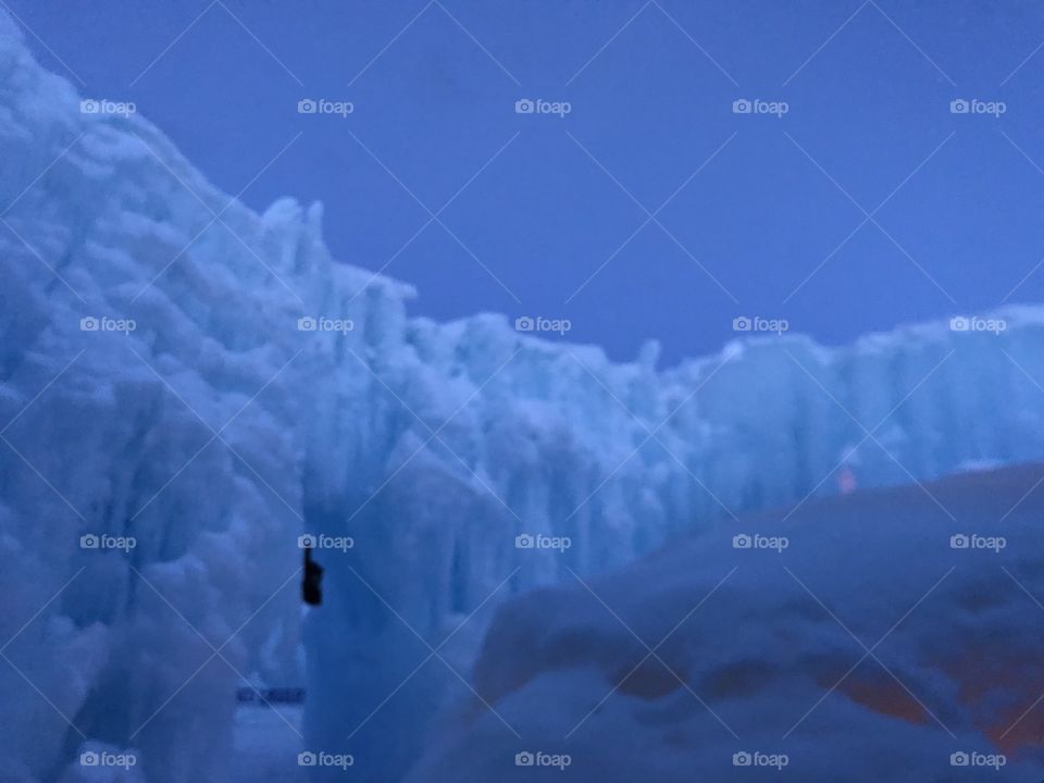 Ice walls in the ice palace.