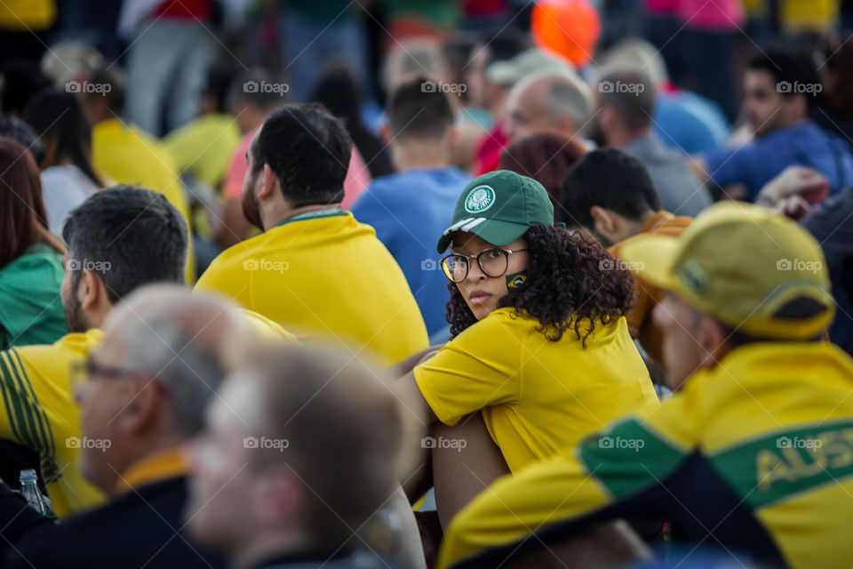 FIFA Fan Fest in Moscow, Russia, Brazil vs Serbia, 27 June 2018