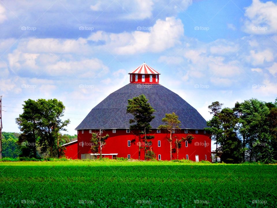 Red round barn