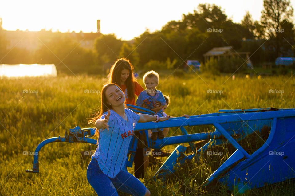 Dancing and feeling happy because it is summer time!