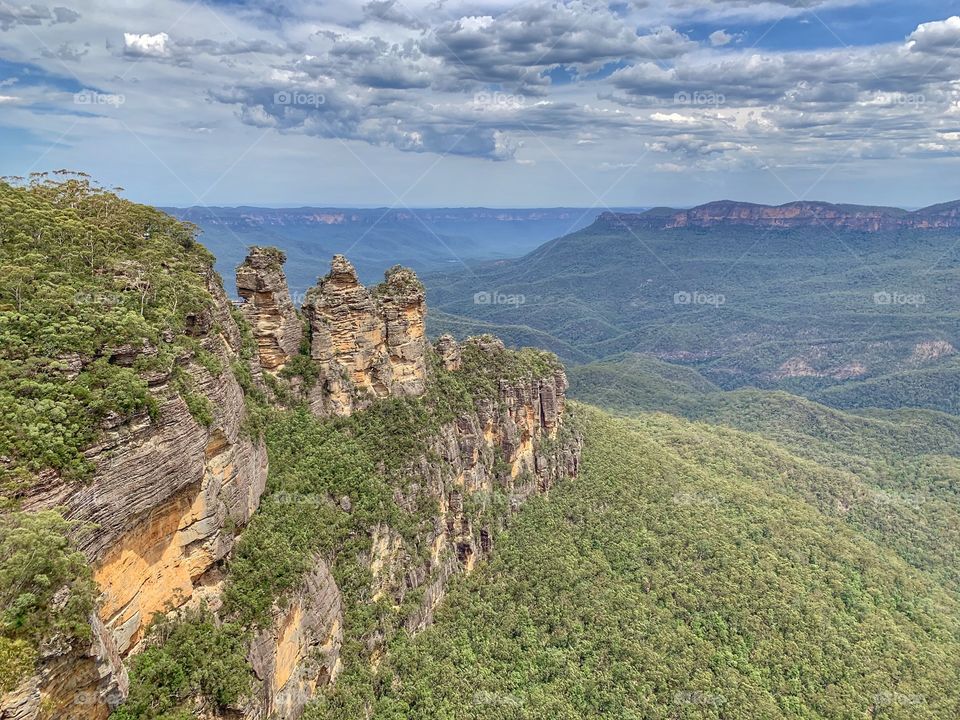 Blue Mountains- Three Sisters are the unusual rock formation of New South Wales Australia