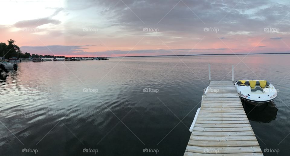 Houghton Lake Sunset with glass like water!