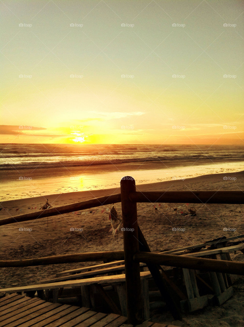beach ocean sunset sand by calvinkay