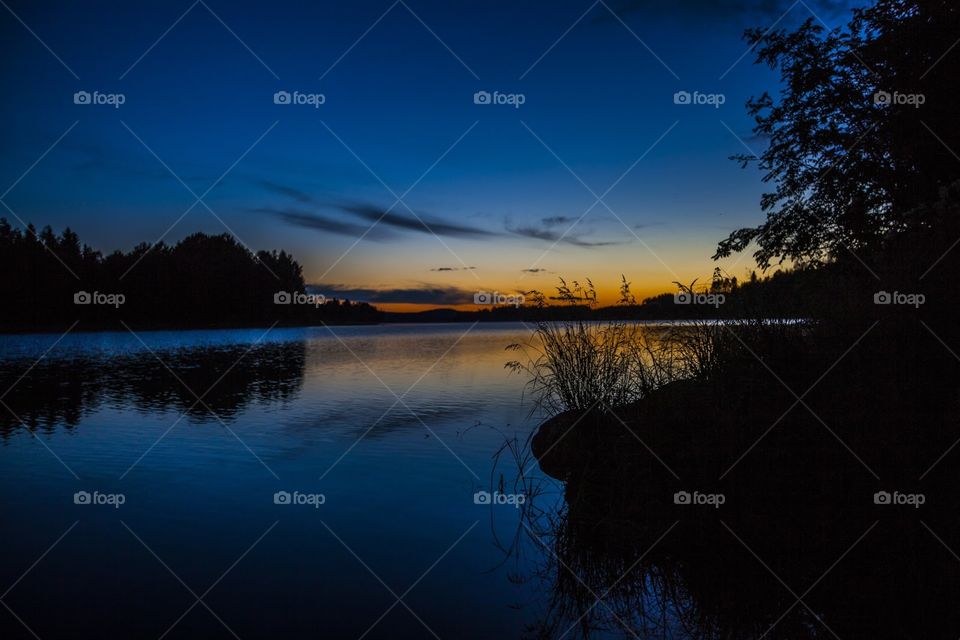 Sunset in northern Sweden