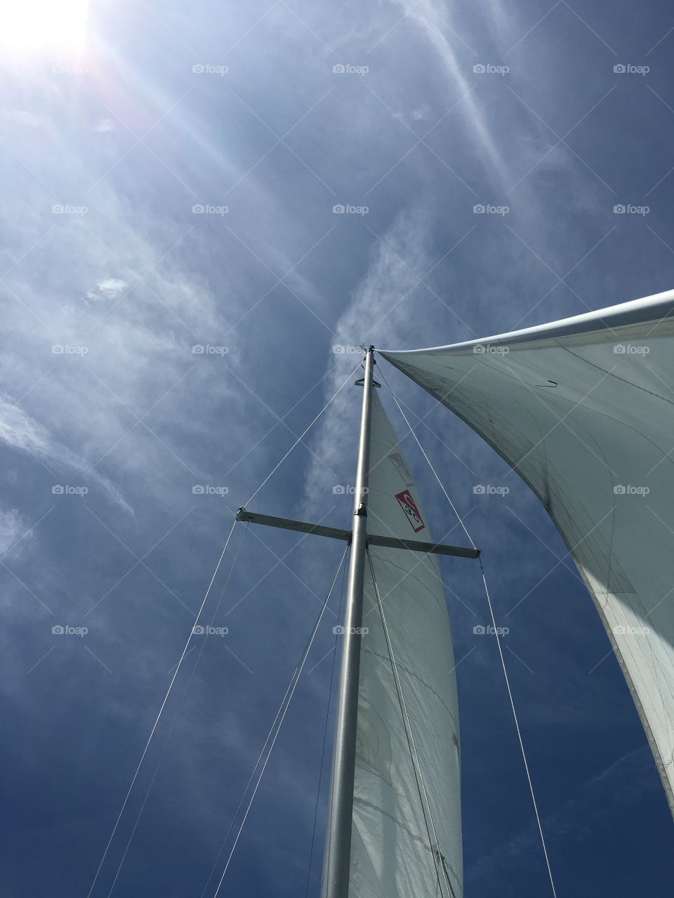 Wind in the sail. 