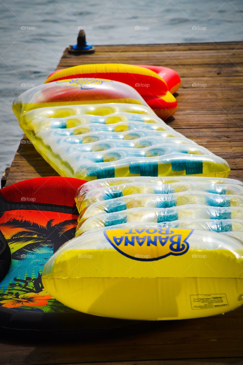 Air Filled Floats. At our lake house, we relax on floats in the Southern heat in the summer. 