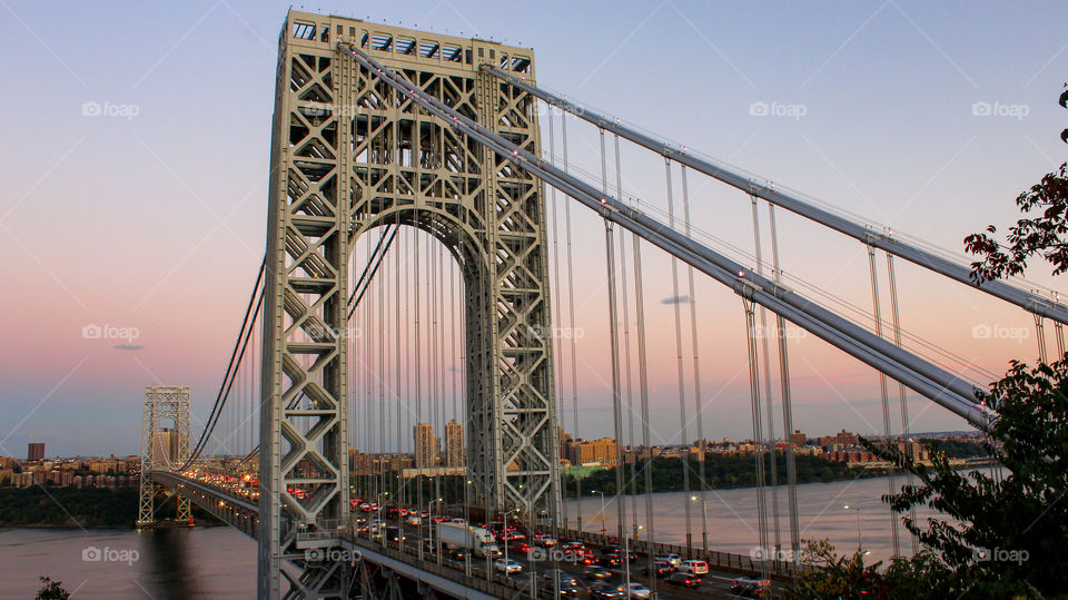 The George Washington Bridge at Sunset