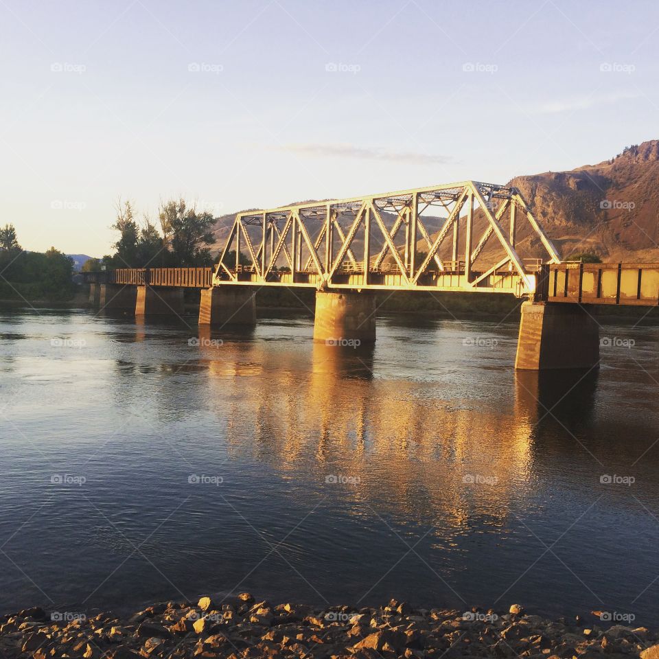 Beautiful evening at riverside park! 