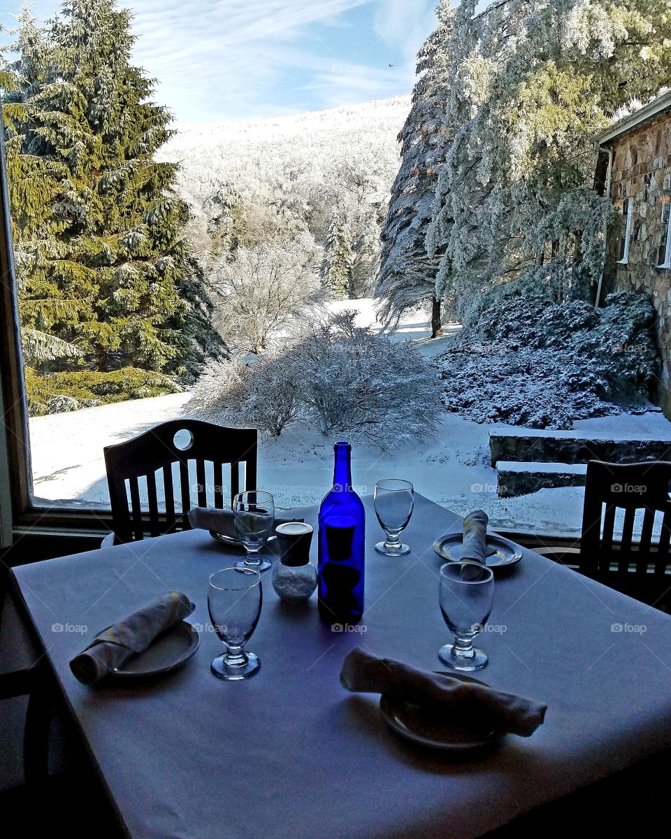 wintry restaurant