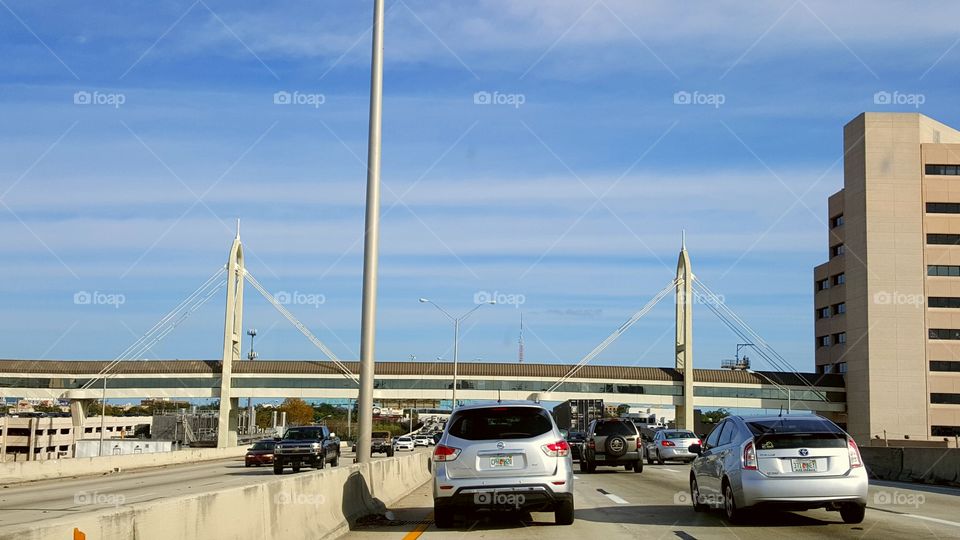 TRAFFIC UNDER BRIDGE