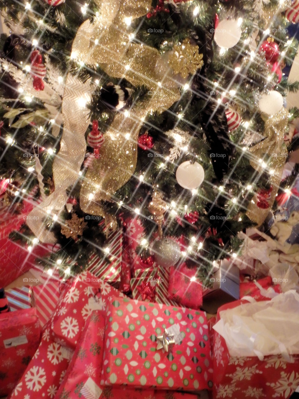 Christmas tree sparkle