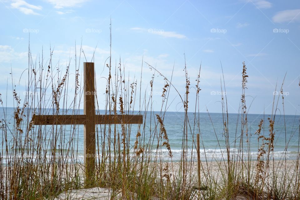 Cross On Beach