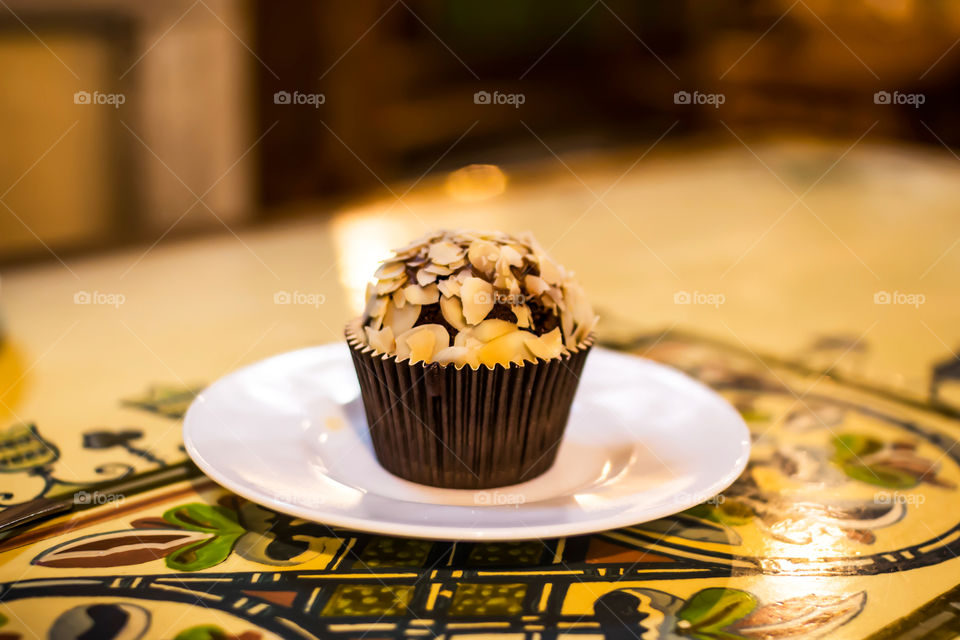 Dessert cupcake on the table