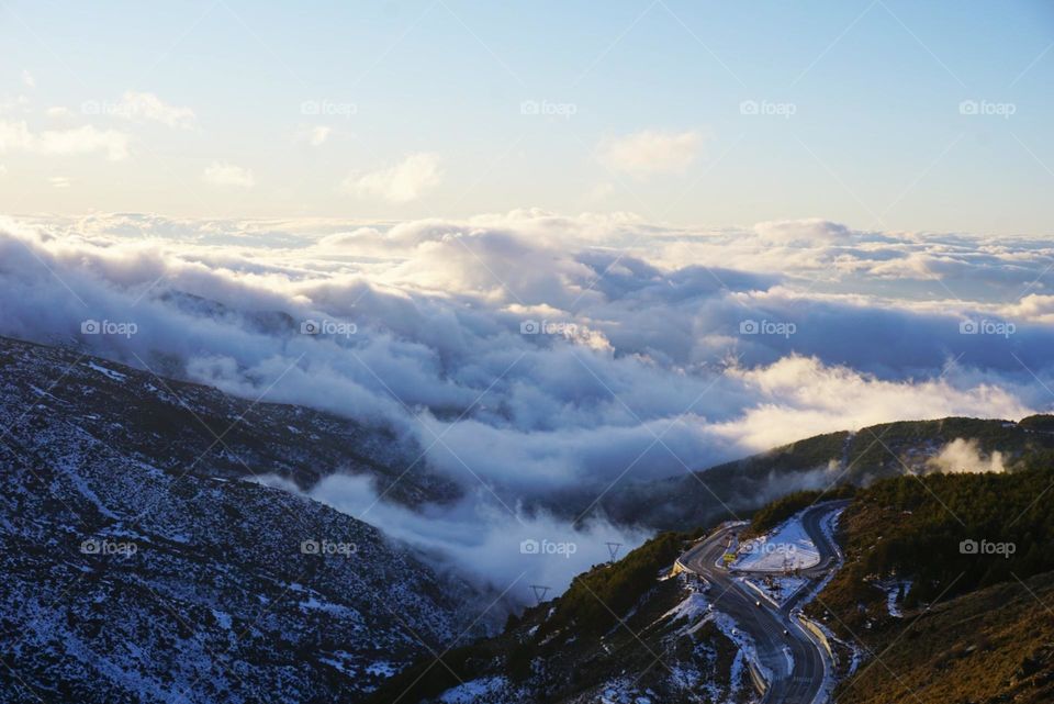 Mountains#snow#clouds