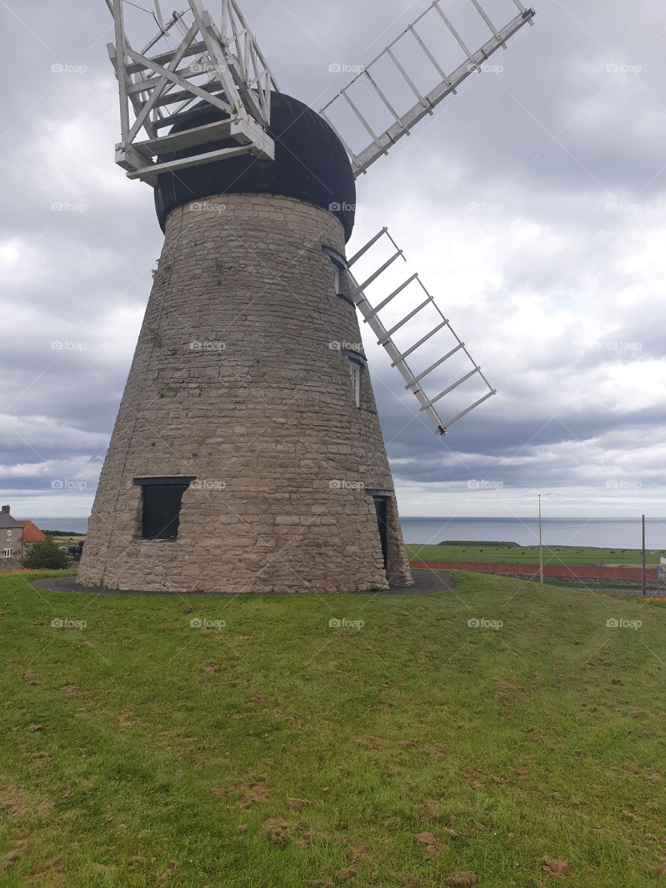 scenery with and old windmill