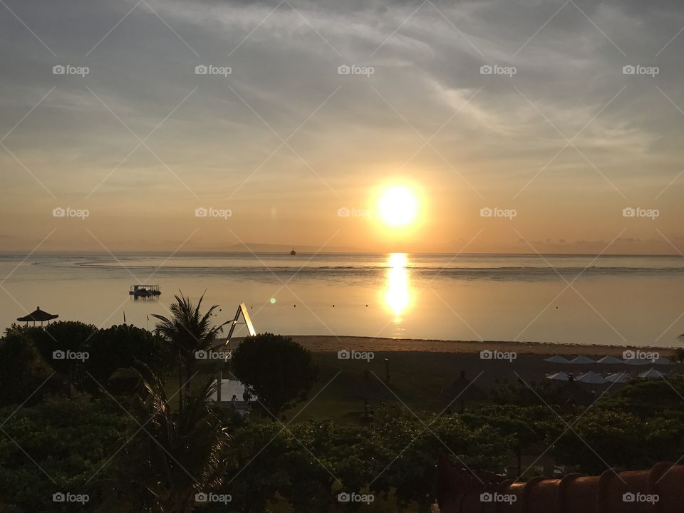 Early morning sunrise in Bali