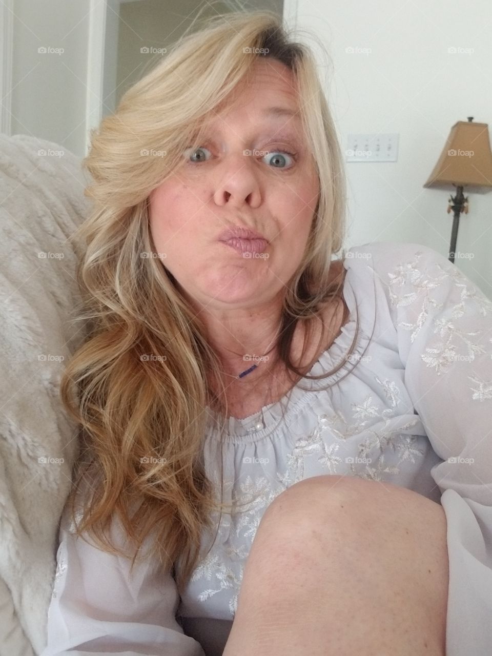 woman making a goofy face