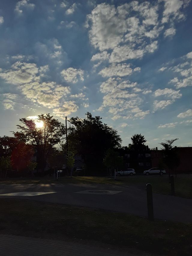 morning sky dawn clouds and sunshine