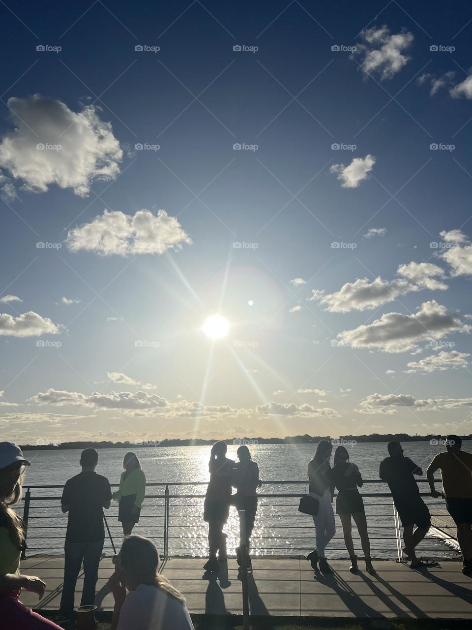 O por do sol no Guaíba