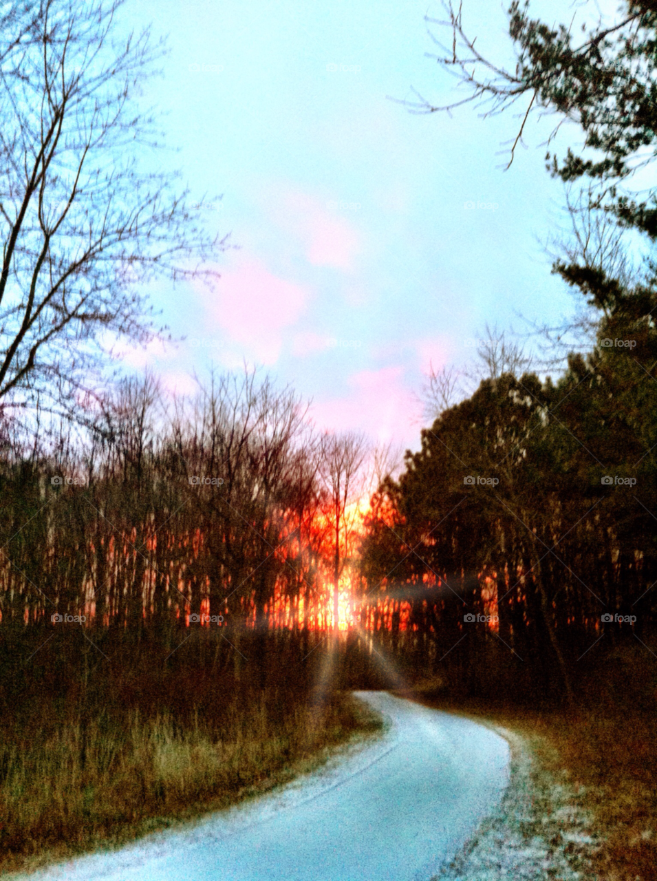 cudahy wi winter sunrise bike path by doug414