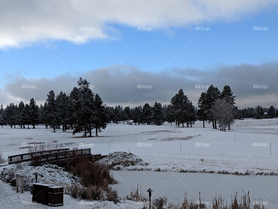 Brisk winter day at Sunriver Resort in Oregon