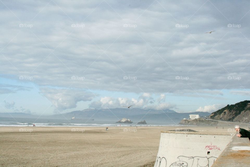 on the beach