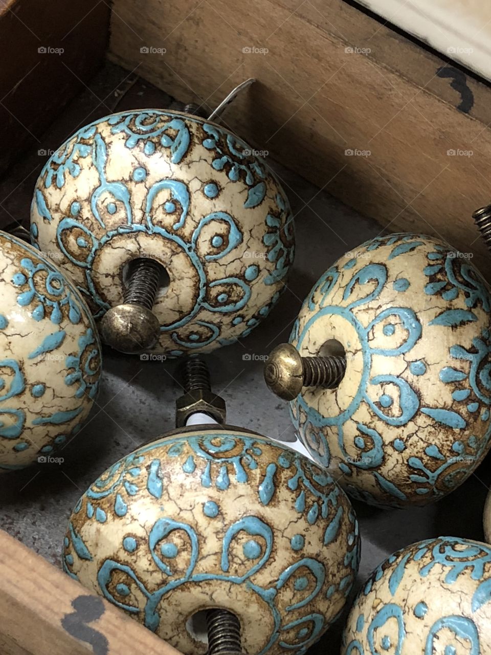 Ornate drawer knobs