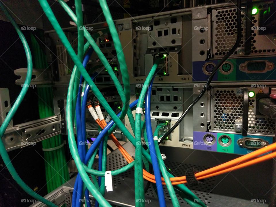 Ethernet cables and switch