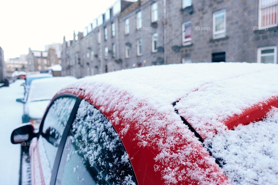 Snowing in Aberdeen