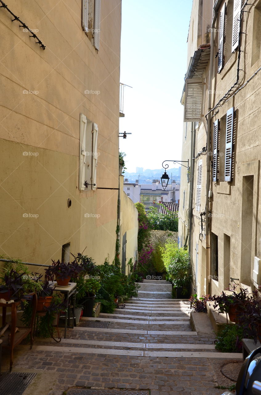 Narrow streets of Lisbon