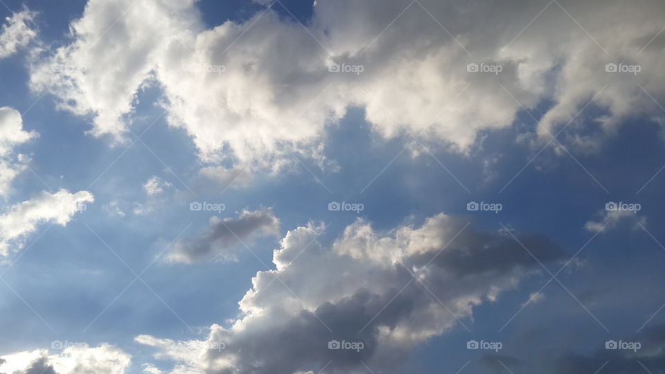 puffy clouds