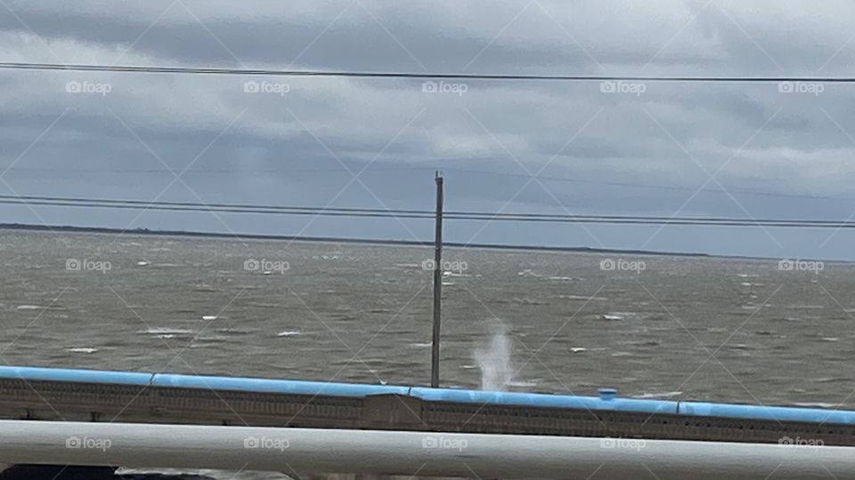 3rd Storm Northern Cold Front is Moving through this Region with very High North Wind up to gale force 45 knots. Bay Waters Rough.