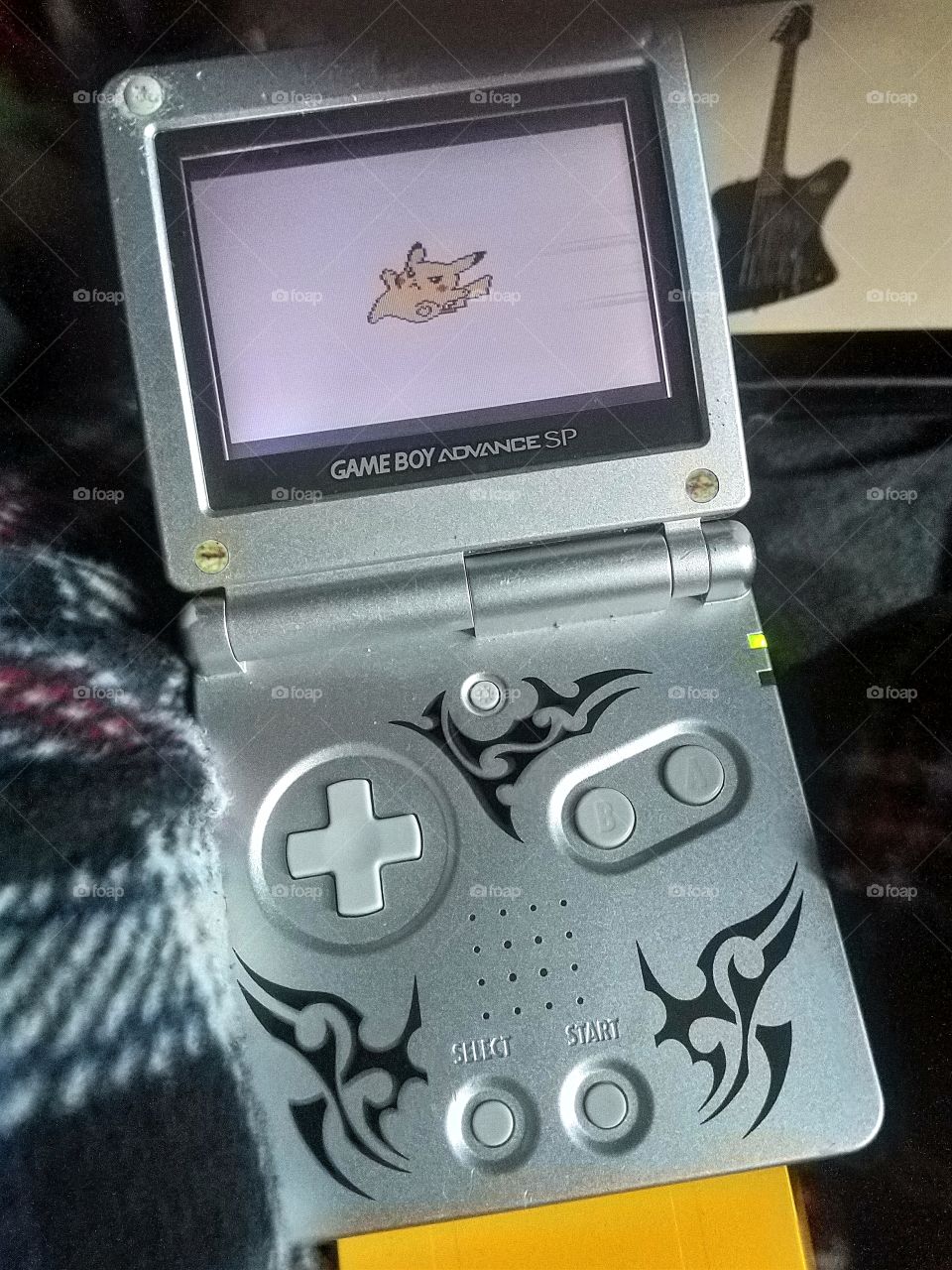 Pokémon Yellow starting up in between my legs