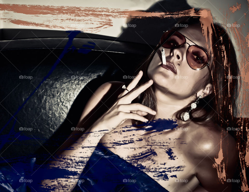 blue model orange sexy by michaelciurleo