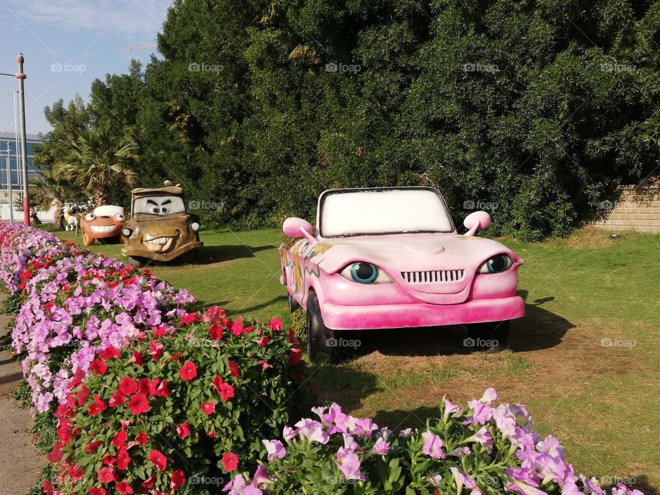 pink funny car