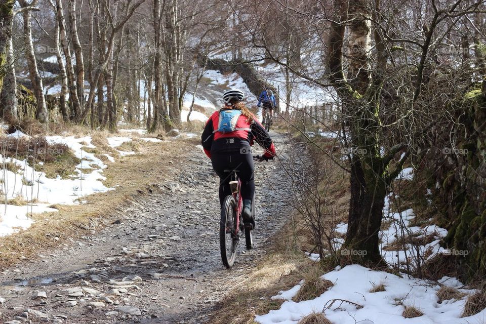 Girl cycling