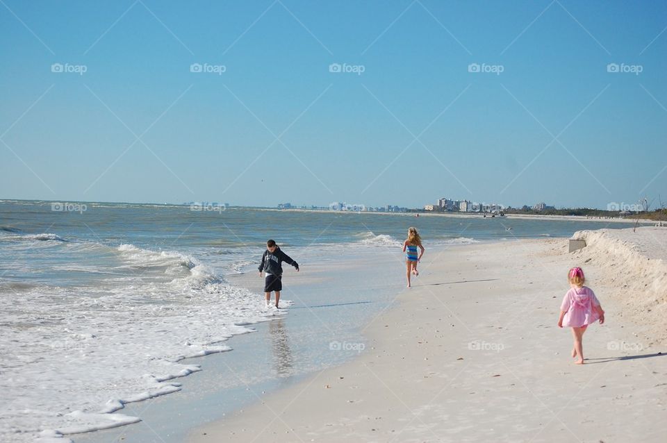 Running on the beach