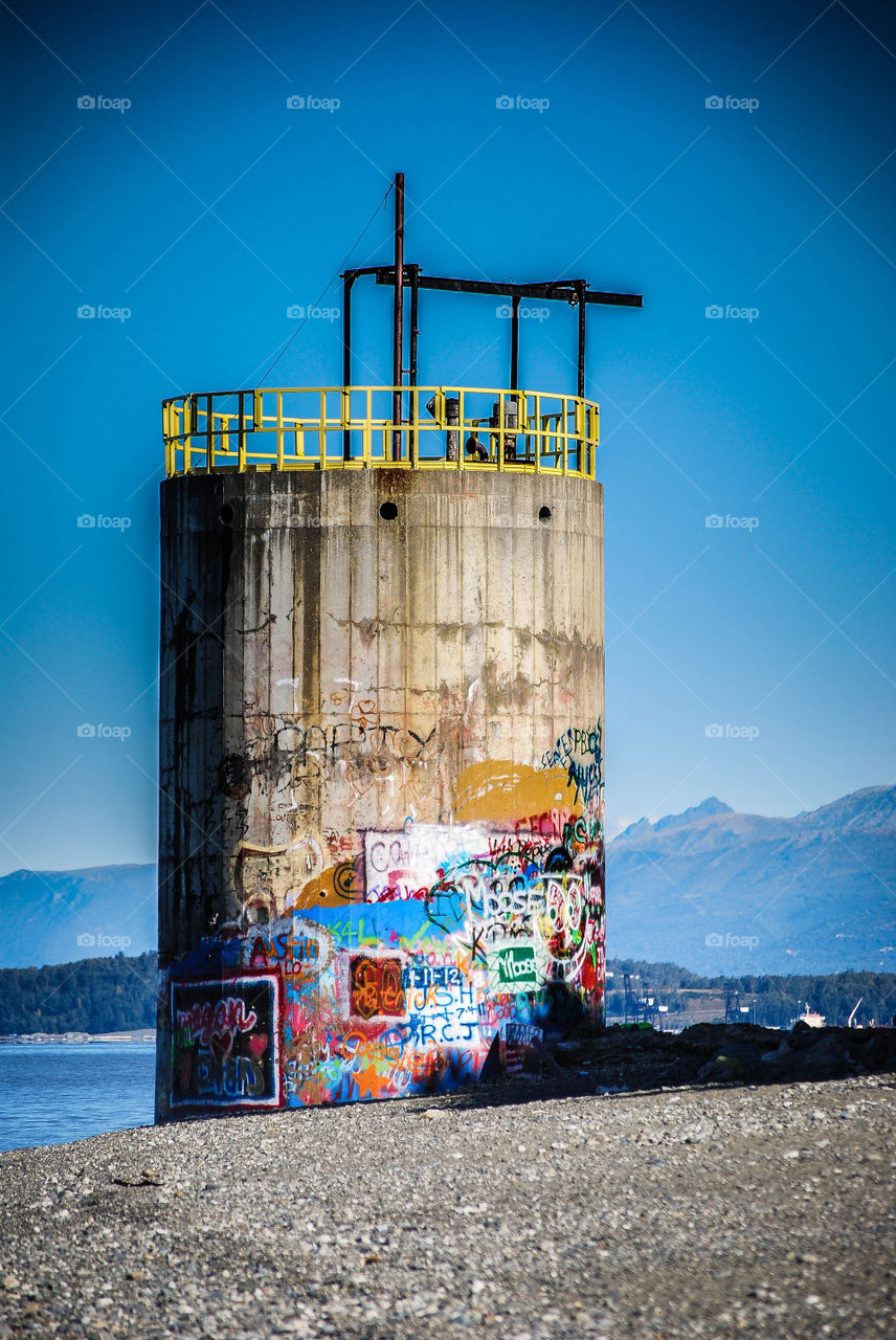 beach graffiti color water by alayne