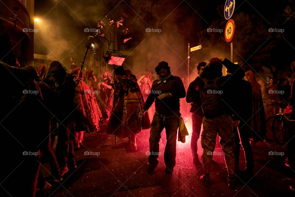 Correfoc de les Festes de Gracia. Barcelona. 