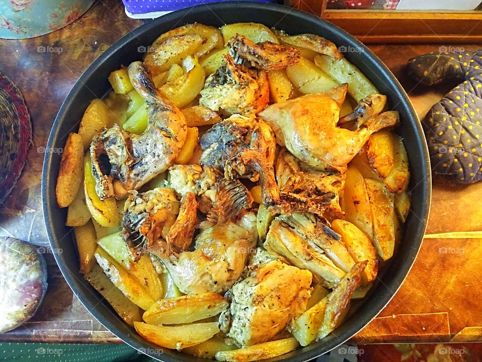 chicken with potatoes