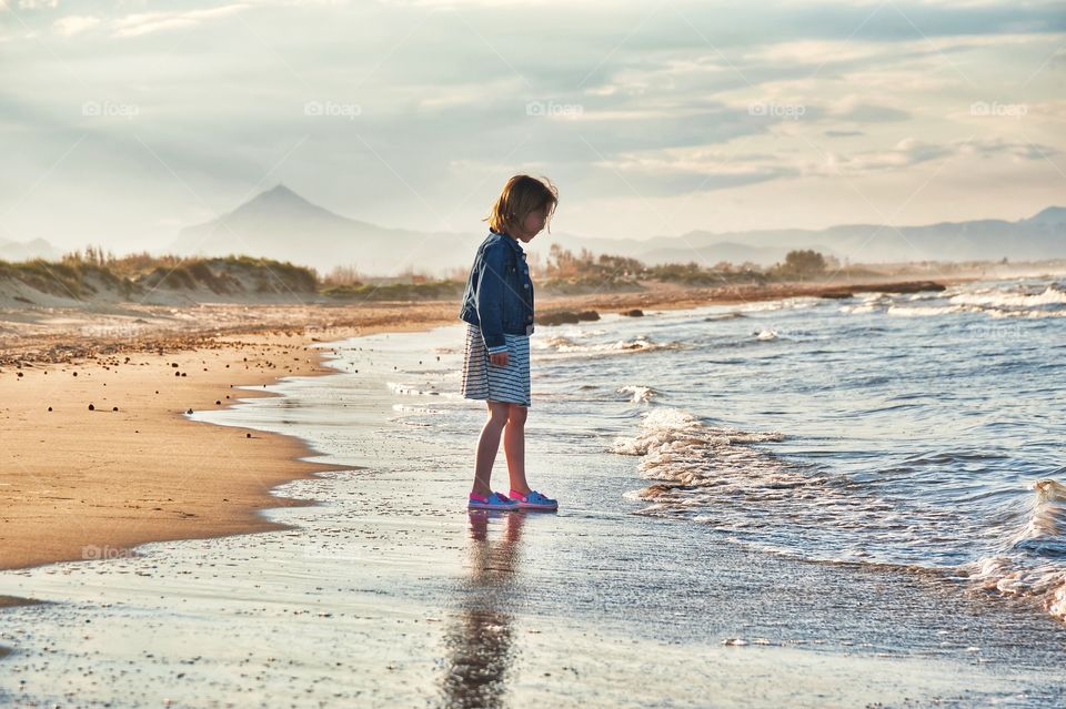 Girl and sea.