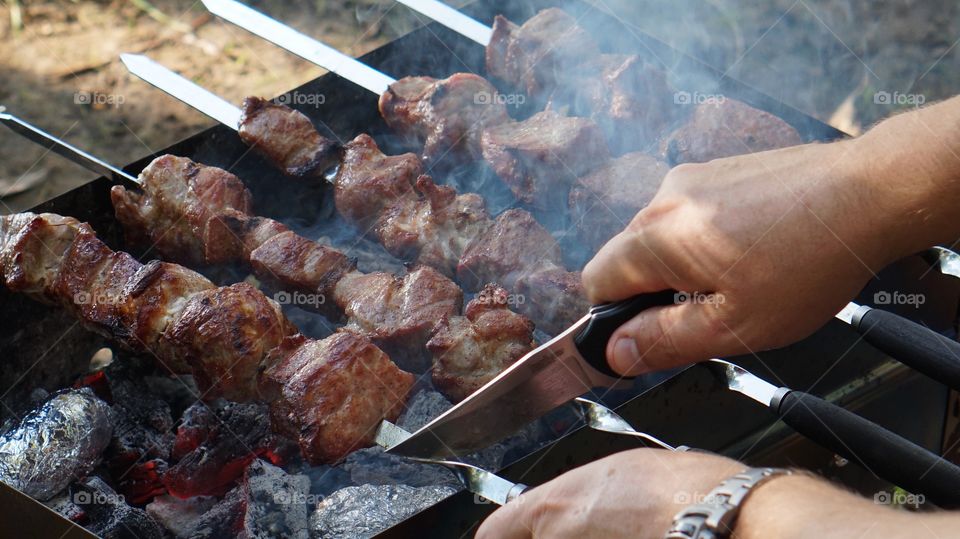 A person preparing food