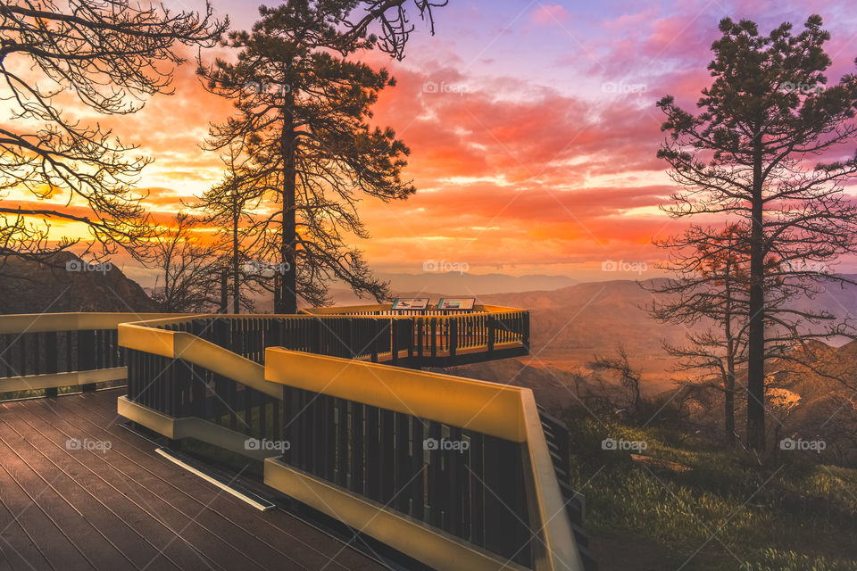 The golden hour up in the mountain 