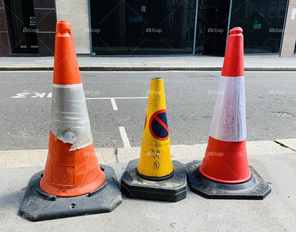 Traffic cones trio 