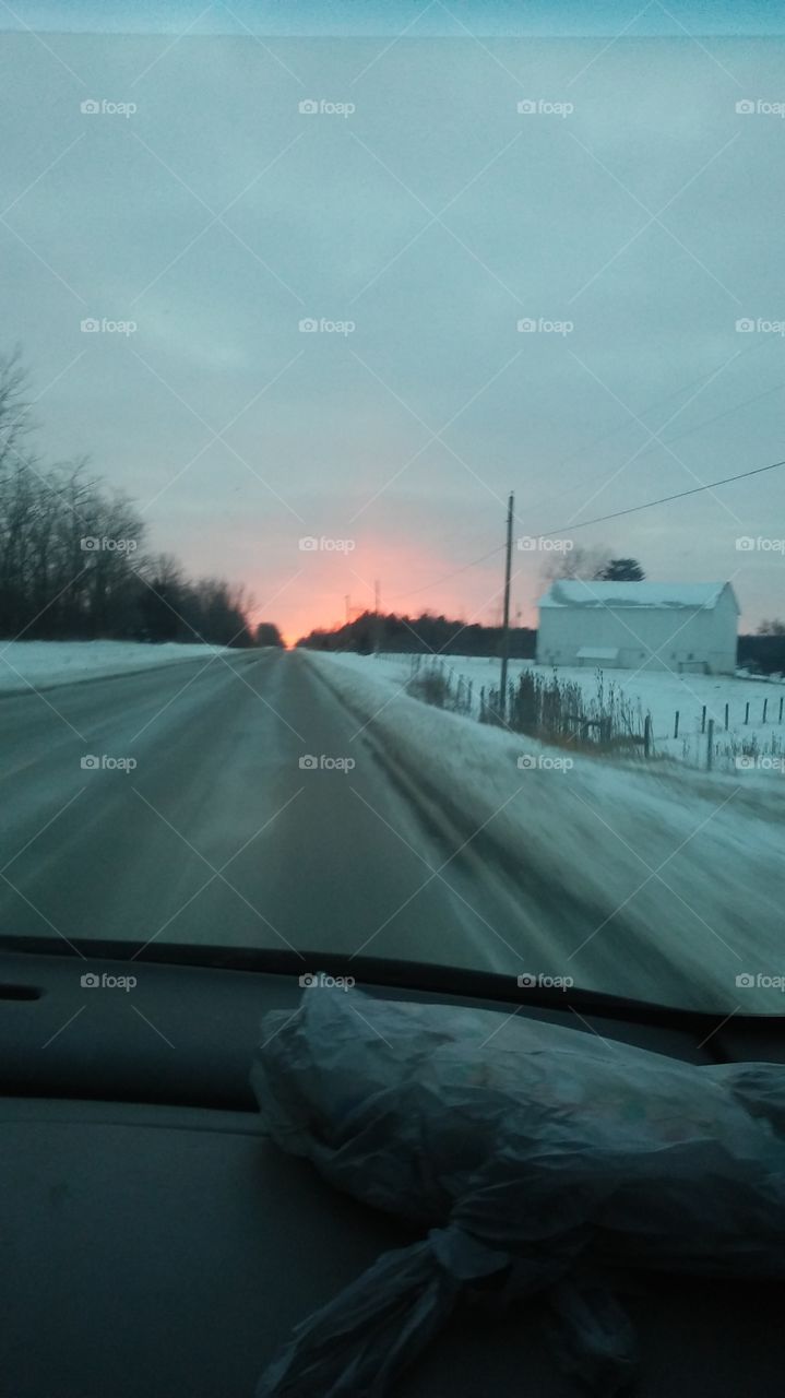 taking a winter drive